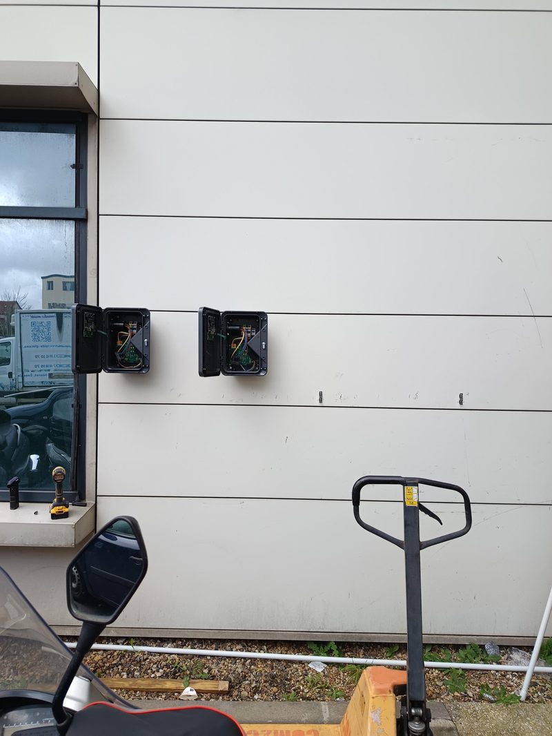 Chantier borne de recharge
